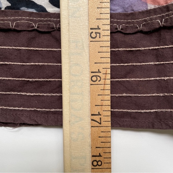 Free People Mini Skirt Boho Multicolor Leopard Leaf Patchwork Panels - Picture 8 of 10